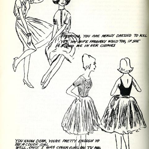 Cartoons from Transvestia, volume 2, number 10, August 1961