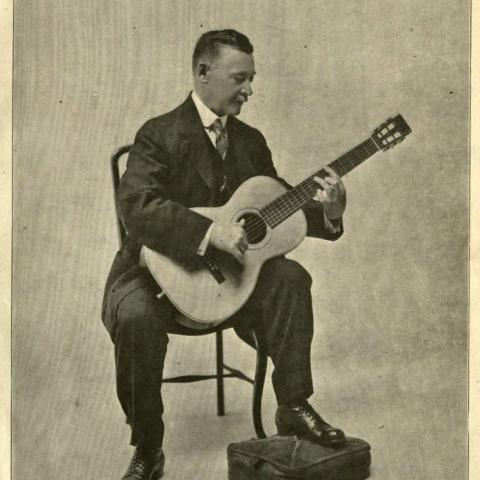 William Foden with the guitar