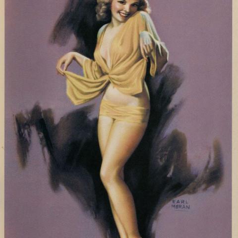 First pinup, in The Military Pinup Kit by Earl Moran