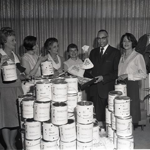 Women's organization raising funds for civil rights movement. 1965, Harry Adams, 93.01.HA.B1.N45.55