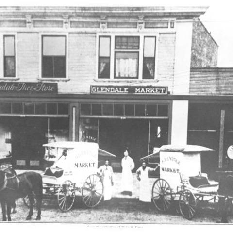 Glendale Shoe Store and Glendale Market, Glendale, 1910, ID: GPL14
