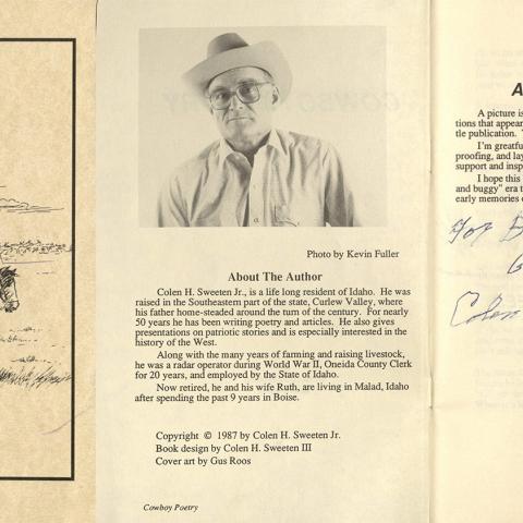 Cover and frontispiece, Cowboy Poetry
