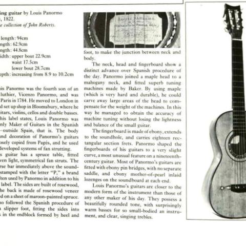 Guitar by Louis Panormo in London, 1822