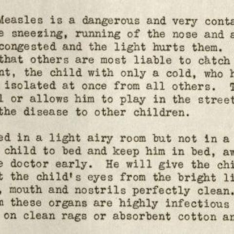A Recapitulation of Measles