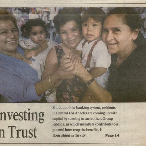 Los Angeles Times article, Investing in Trust, May 23, 1993