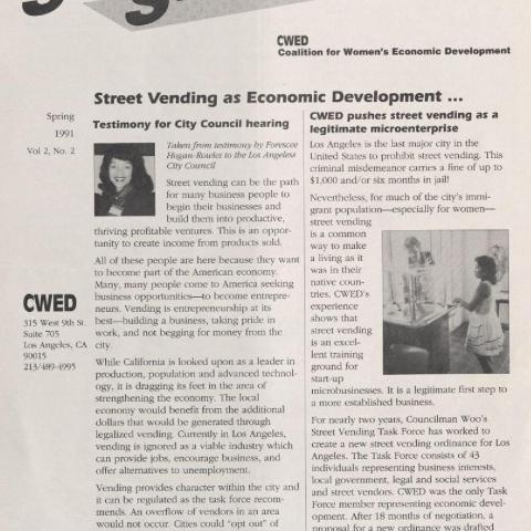 CWED newsletter, Self Starter, Spring 1991