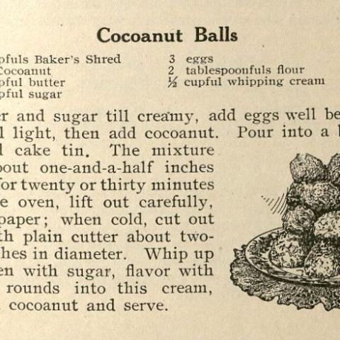Baker’s Cocoanut Recipes, page 7. Culinary Pamphlet Collection