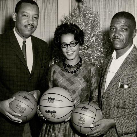  Brad Pye, Jr. and unidentified people, LA Sentinel, 1964