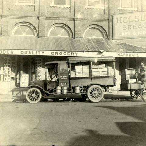 Olney & Kidder Grocery Store, 2nd Street and Maclay Avenue, San Fernando, circa 1915-1925, ID: LA13