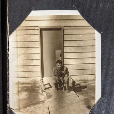 Dog in Tangku, China, 1946, Fred M. Greguras Papers