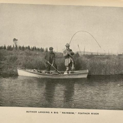 “Author Landing a Big Rainbow”