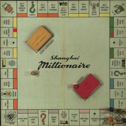 The Game of Shanghai Millionaire, as it would be played with all the pieces in place