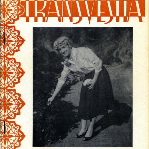 Transvestia, volume 3, number 14, cover featuring Nancy, April 1962
