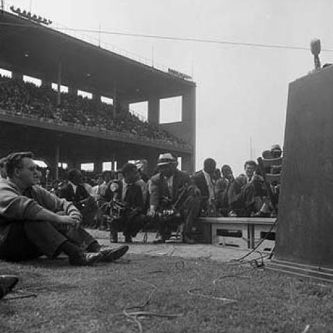 Audience and the Press, Freedom Rally, 1963 May 26, Harry Adams Collection, 93.01.HA.N120.B11.05.15.01