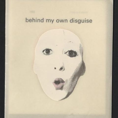 Cover printed on vellum, Behind My Own Disguise by Karen Holden