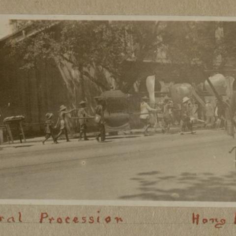 Chinese Funeral Procession in Hong Kong, circa 1922