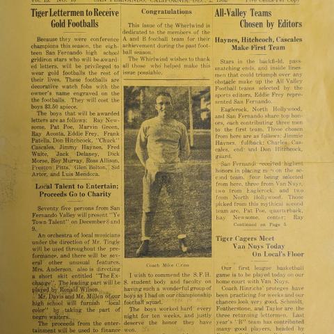 '32 Championship Issue, The Whirlwind, December 2, 1932, Baldwin-Shaffner Family Collection