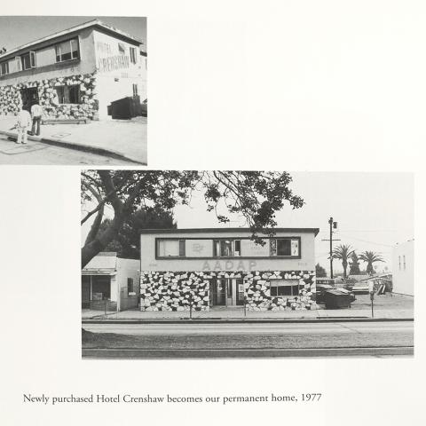 The Hotel Crenshaw purchased in 1977 houses the AADAP Residential Treatment program today. From "AADAP : 25 years, a photographic essay", HV5833 .L67 A23 The Hotel Crenshaw purchased in 1977 houses the AADAP Residential Treatment program today. From "AADAP : 25 years, a photographic essay", HV5833 .L67 A23