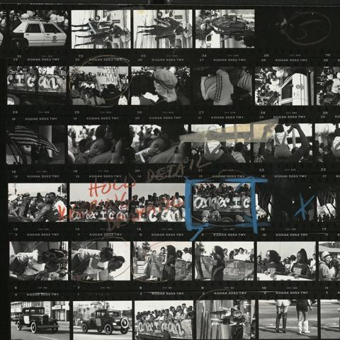 Black L.A., Contact Sheet, 1992 January 20, Roland Charles Collection, Box 4 Folder 15