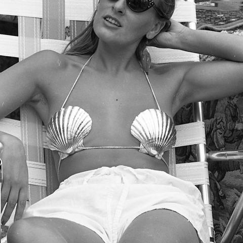 Venice, Seashell bikini, undated, Calvin Hicks Photograph Collection, Box 1 Folder 14