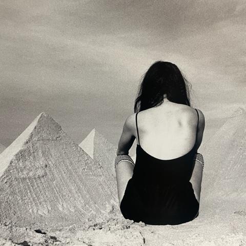 Venice, Woman and Sand Pyramids, undated, Calvin Hicks Photograph Collection, Flat File 1 Folder 2