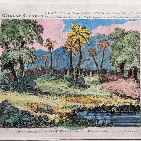 Green's Scene in Forty Thieves, Scene 3, No. 3 and Aladdin