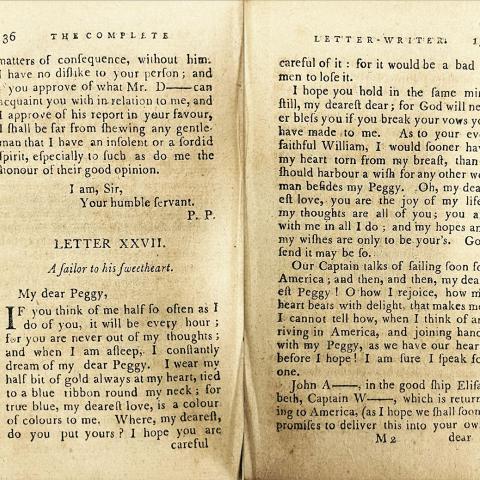 Letter from a Sailer to his Sweetheart. PE 1495 .C65 1797