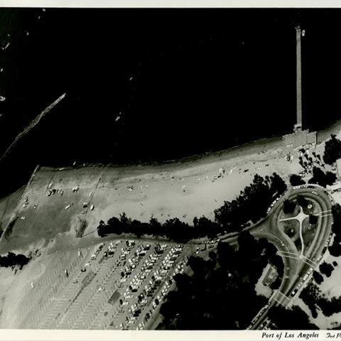 Aerial of Cabrillo Beach for the Proposed Cabrillo Beach North Basin Marina, 1975
