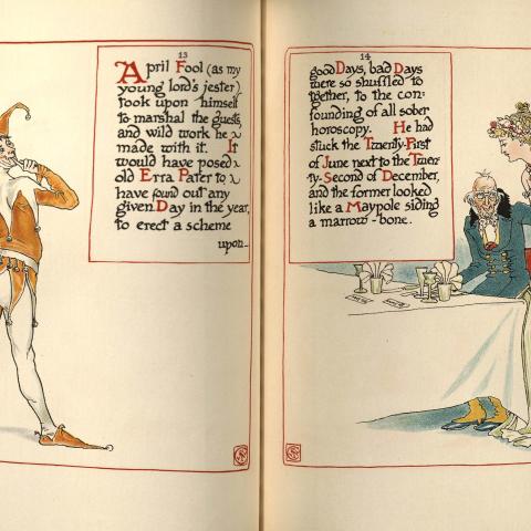 Pages 13-14 of "A Masque of Days," NC 242 C67 L35 1901