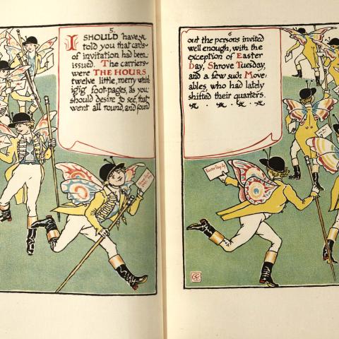 Pages 5-6 of "A Masque of Days," NC 242 C67 L35 1901