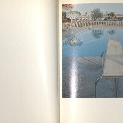 Image from Ruscha's "Nine Swimming Pools (and a broken glass)," TR 654 R883 1968