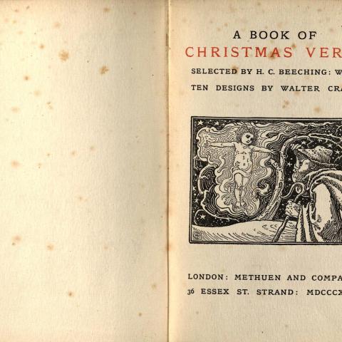 Title page of "A Book of Christmas Verse," PN 6110 C5 B56 1895