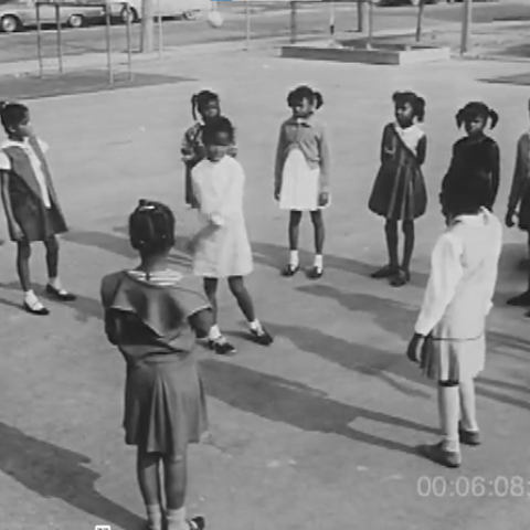 Still from Bess Hawe's short documentary, “Pizza Pizza Daddy-O,” filmed in 1967