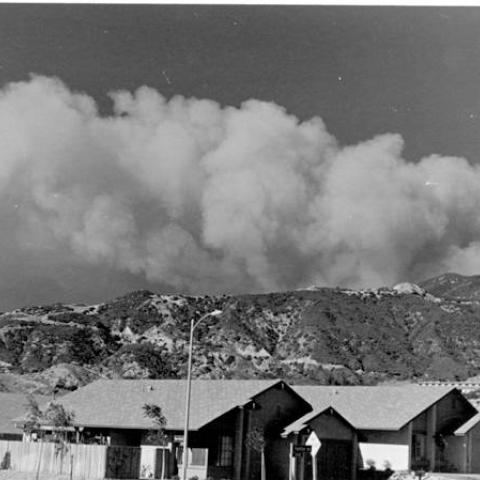 Fire in the hills above Sylmar, 1979, RBF00 118