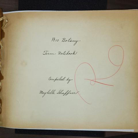 First Page of high school herbarium