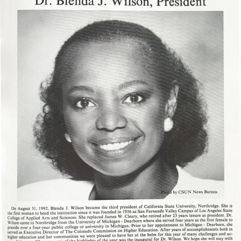 Publicity photograph of President Wilson, Circa 1992, Sunburst, LD729.C99 S8 1993