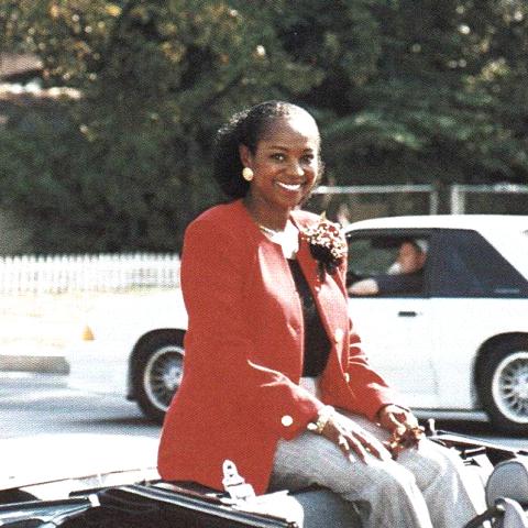 President Wilson participating in the Homecoming Parade, October 30, 1994, Sunburst, LD729.C99 S8 1994