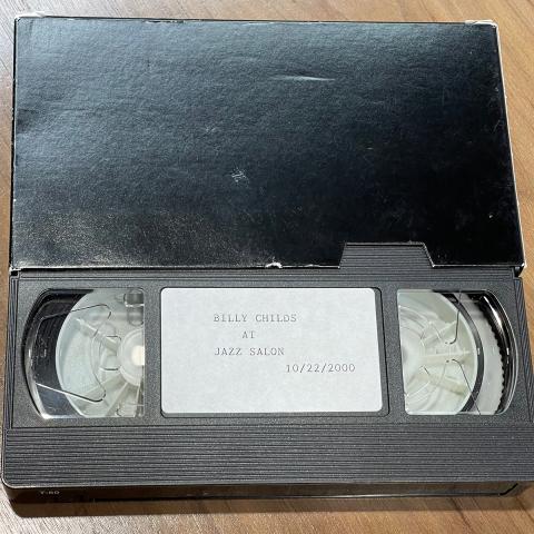 VHS recording of Billy Childs’s solo piano concert from the Double M Jazz Salon at Mimi Melnick's house, Mimi Melnick Collection.