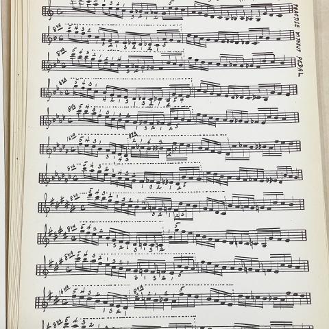Technical studies written by educator Sam Saxe, Mimi Melnick Collection.