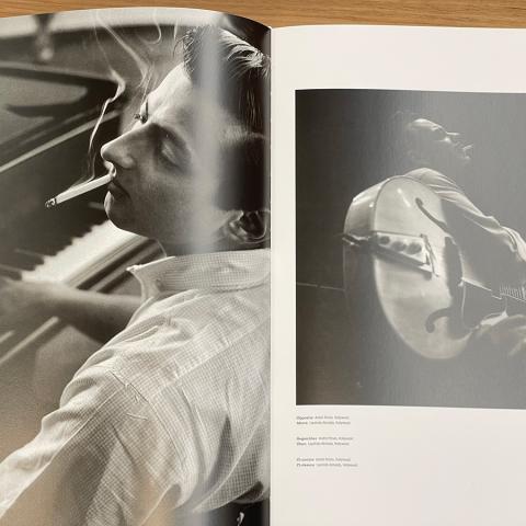 A two page spread from the book “Jazzlife”, ML3506 .C66 2008