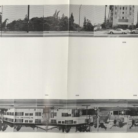 Image from Ruscha's "Every Building on the Sunset Strip," F 869 L8 R94