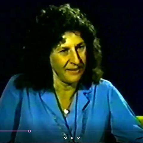 Still frame from Adele Beim's Video Interview, 1983, Child Survivors of the Jewish Holocaust Collection