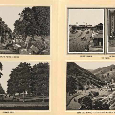 Pages from Album of Los Angeles and Vicinity by C.P. Heininger, 1888