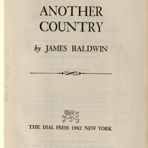 Title page, Another Country, 1962