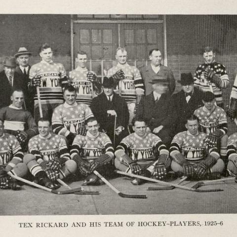 Photograph of an ice hockey team from The Art of Skating