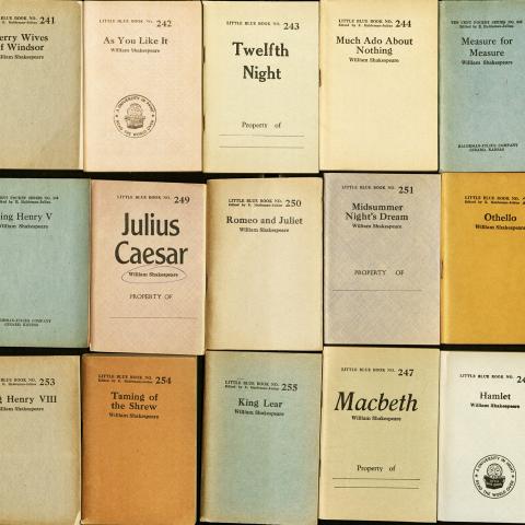Fifteen Shakespeare Little Blue Books, Emanuel Haldeman-Julius Little Blue Books Collection, Box 2, number 241-255