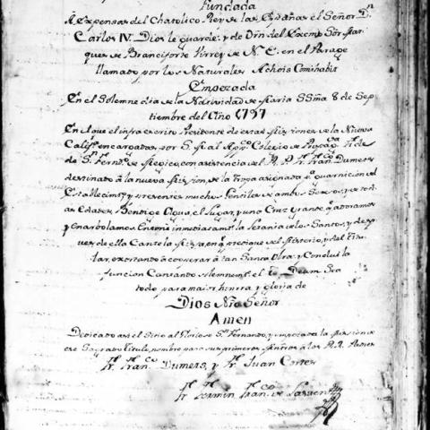Baptism register, 1797