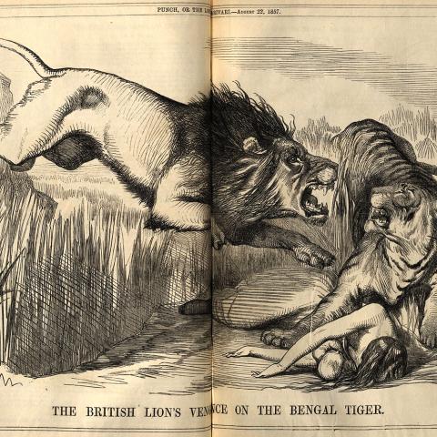 "The British Lion's Vengeance on the Bengal Tiger"