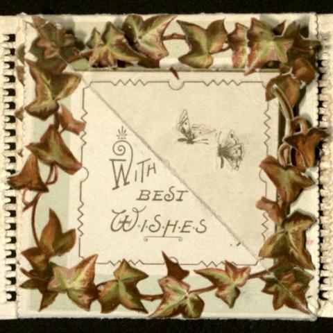 front of a birthday card