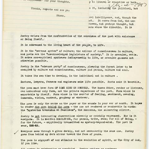 “Poetry” poem by Stephen W. Goldman, 1986